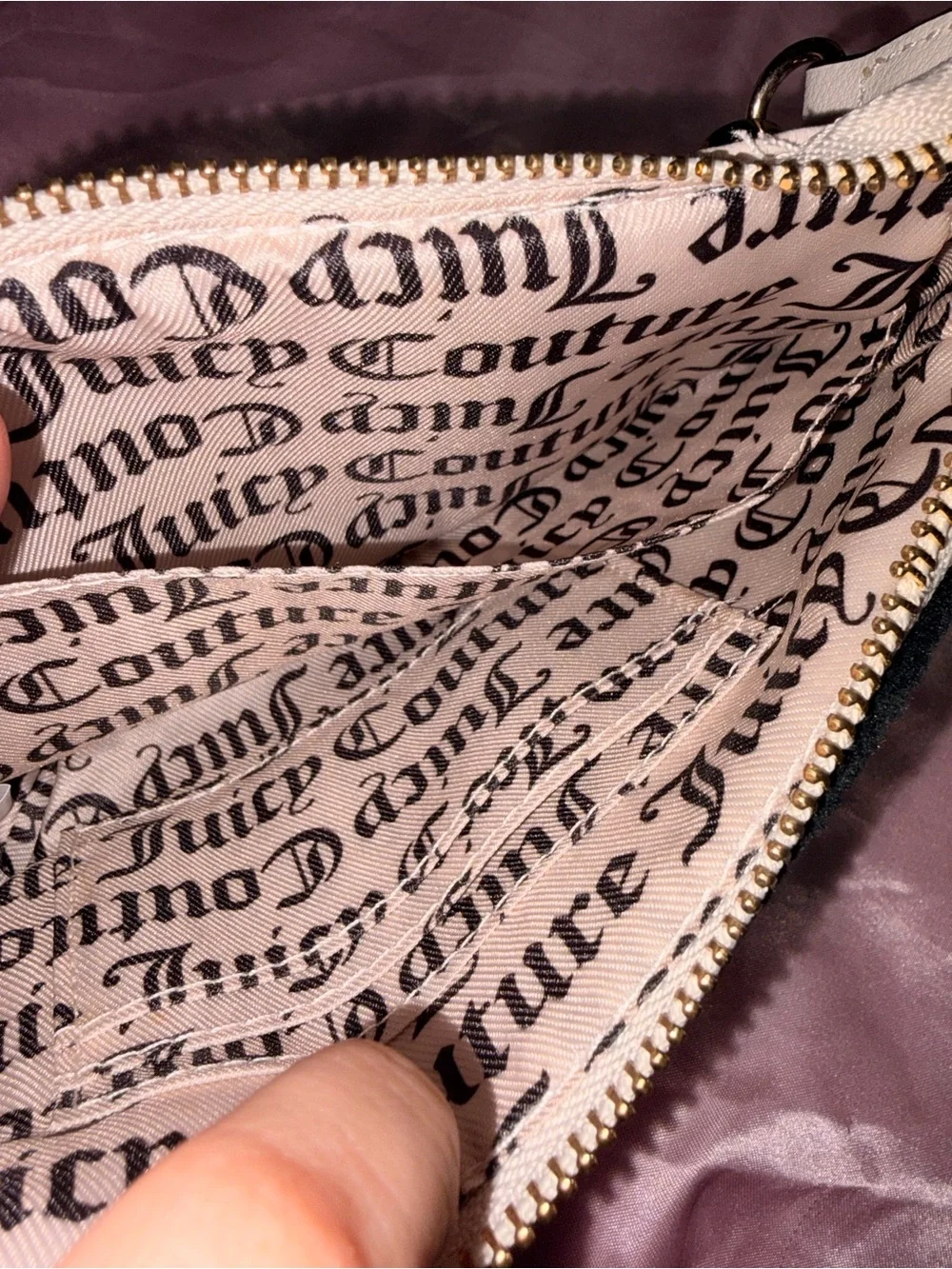 Juicy Couture Royal black velour bag